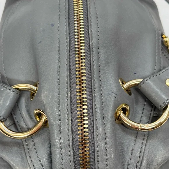 Michael Kors Charcoal Satchel with Gold Accents - Picture 4 of 15